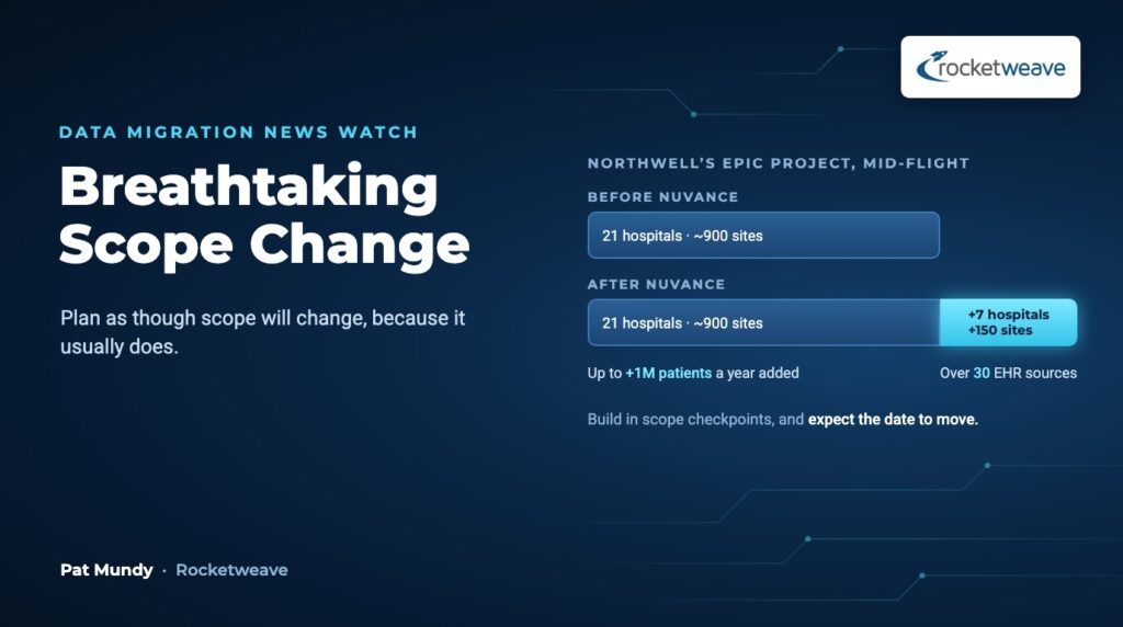 Breathtaking Scope Change: Northwell Epic project grew from 21 hospitals to 28 after the Nuvance acquisition